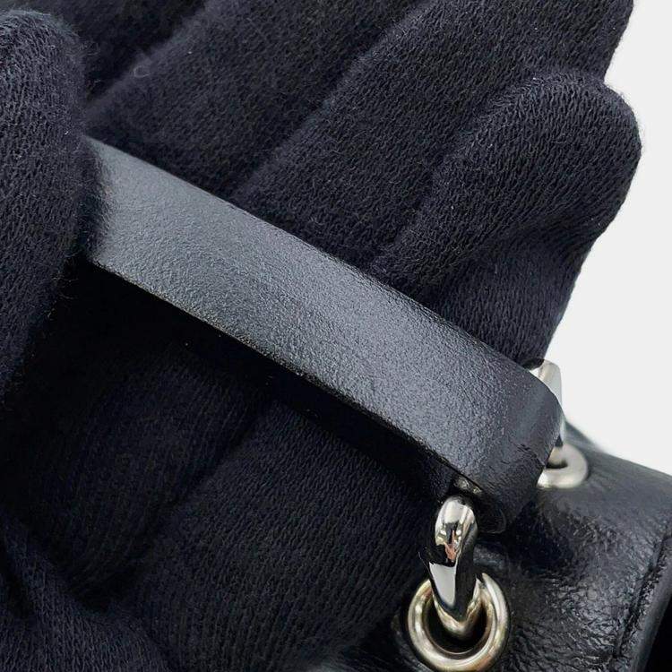 Pre Owned Fendi Marc Jacobs Collaboration Baguette Phone Pouch Black/White Leather