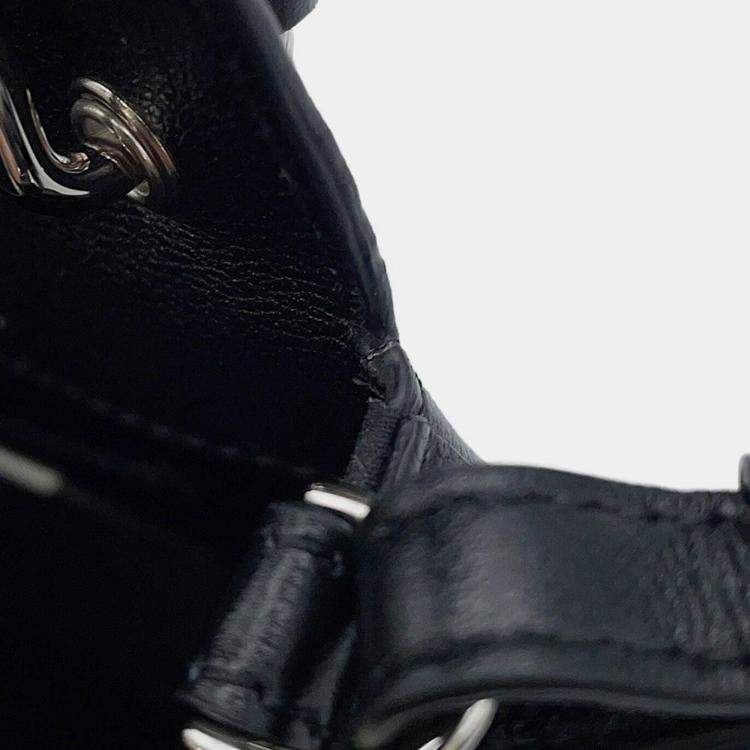 Pre Owned Fendi Marc Jacobs Collaboration Baguette Phone Pouch Black/White Leather