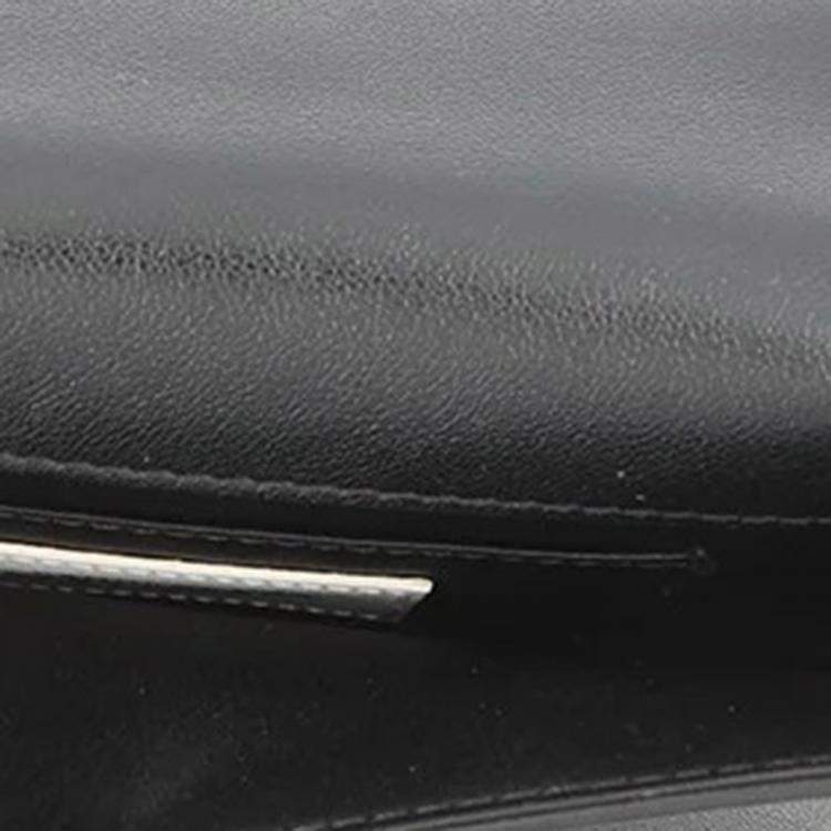 Pre Owned Fendi Marc Jacobs Collaboration Baguette Phone Pouch Black/White Leather