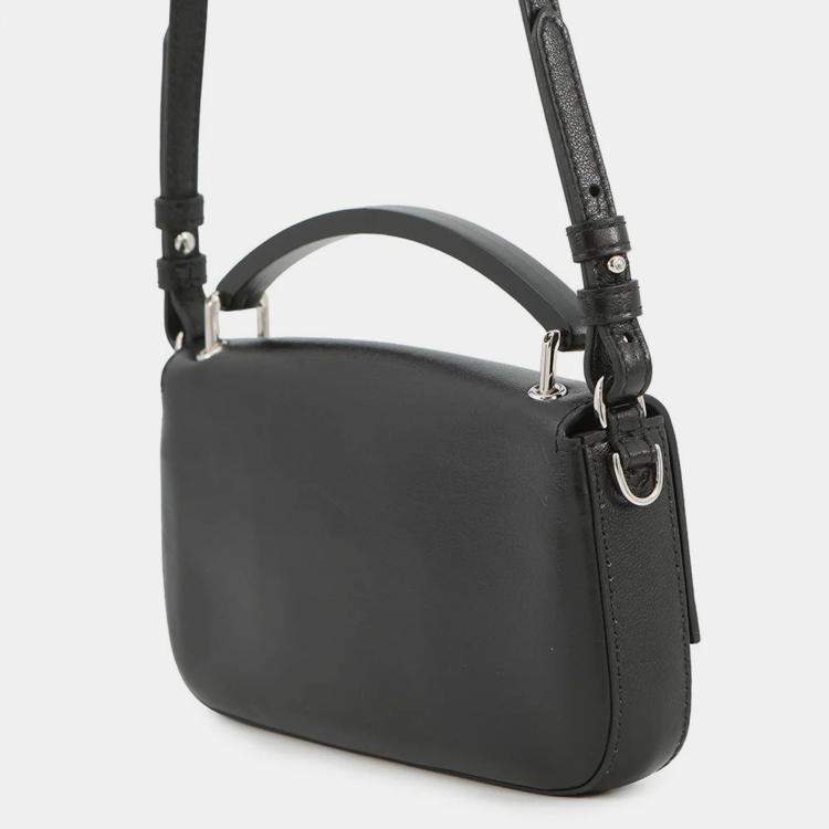 Pre Owned Fendi Marc Jacobs Collaboration Baguette Phone Pouch Black/White Leather