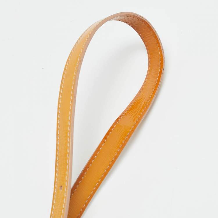 Pre Owned Fendi 2Jours Small Mustard Patent Leather Tote