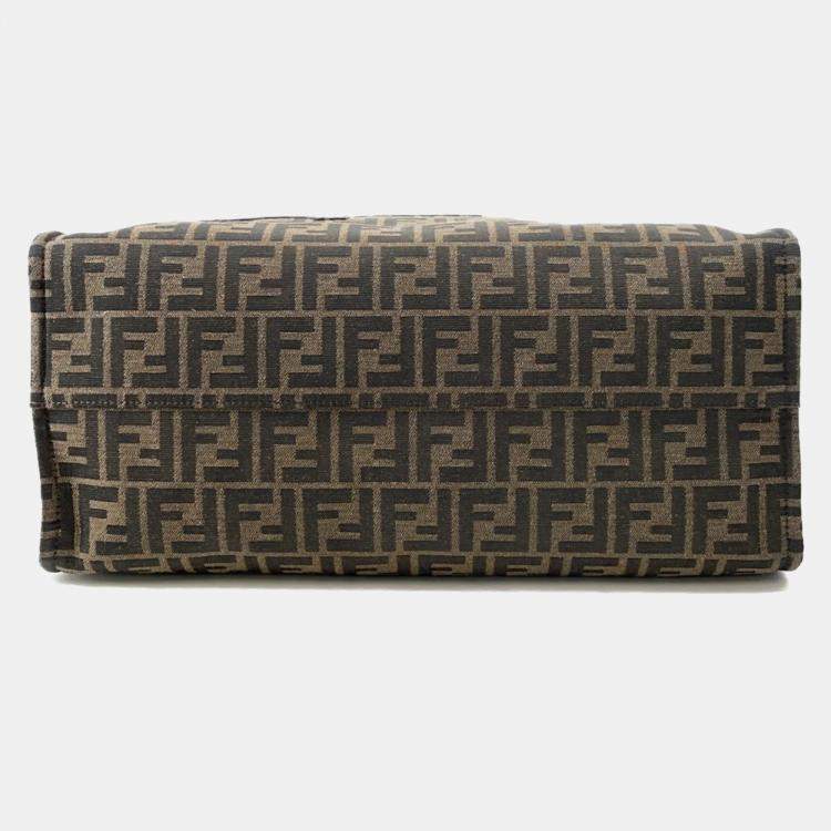 Pre Owned Fendi Fragment Zucca Tote Bag With Pokemon Collaboration Dragonite