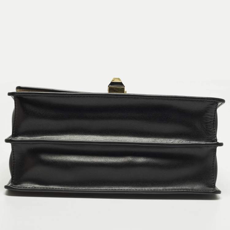 Pre Owned Fendi Kan I Medium Black/Brown Zucca Leather Top Handle Bag