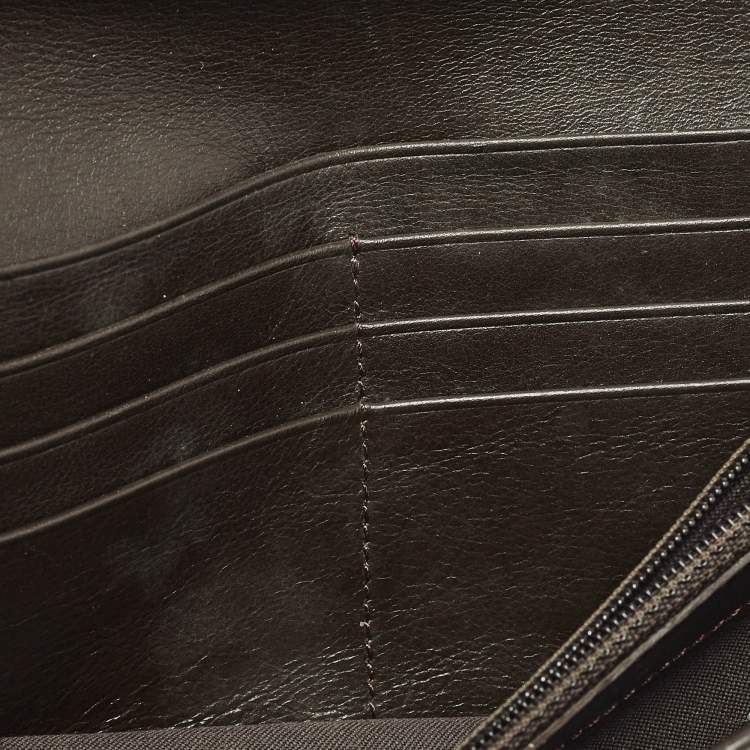 مملوكة مسبقًا محفظة فندي شعار FF تبغ زوكا كانفاس كونتيننتال