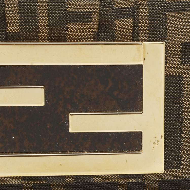 مملوكة مسبقًا محفظة فندي شعار FF تبغ زوكا كانفاس كونتيننتال