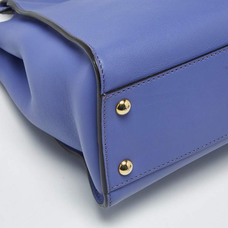 مملوكة مسبقًا Fendi Peekaboo Medium Purple Leather Top Handle Bag