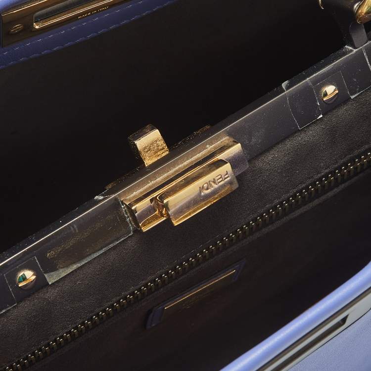 مملوكة مسبقًا Fendi Peekaboo Medium Purple Leather Top Handle Bag