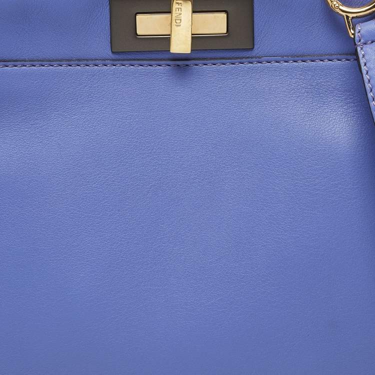 مملوكة مسبقًا Fendi Peekaboo Medium Purple Leather Top Handle Bag