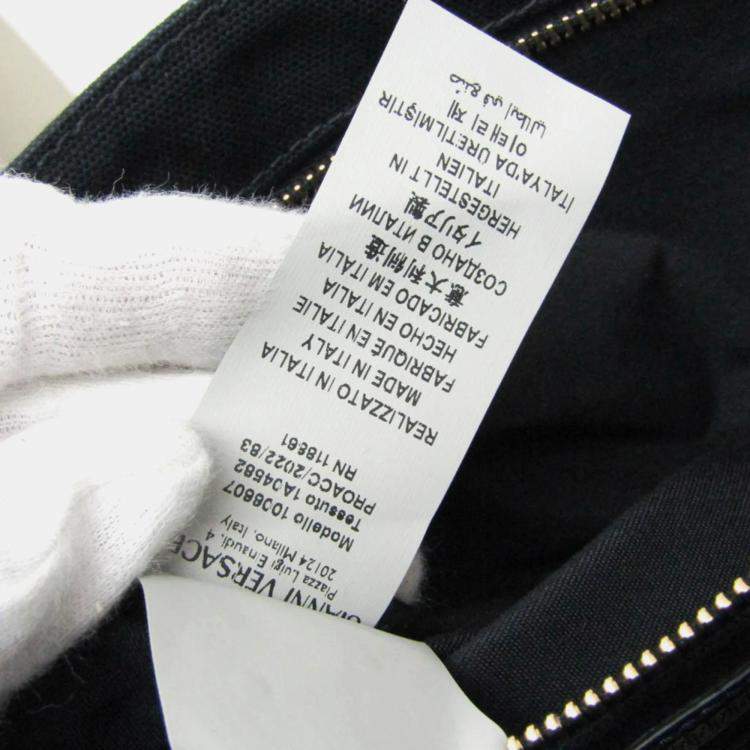 Pre Owned Fendi x Versace Fendace Gold Black Canvas Tote Bag