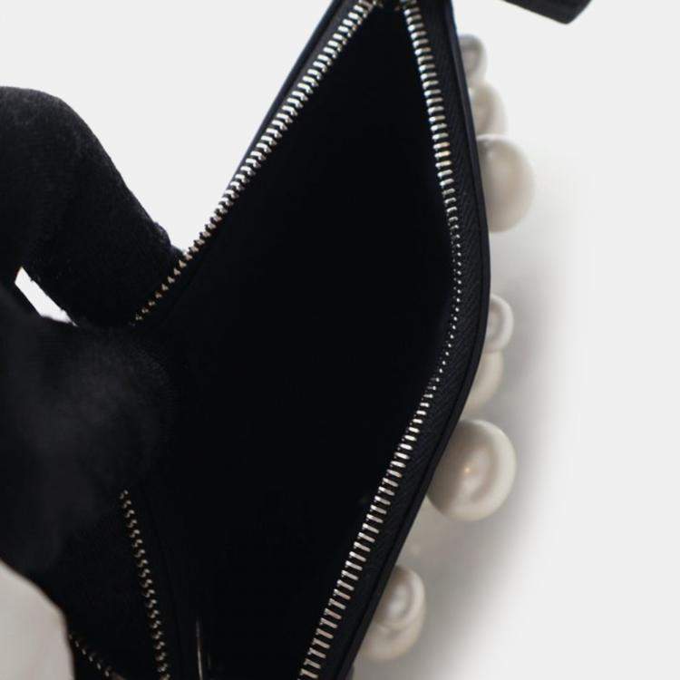 Pre Owned Fendi Triplette Pearl Pouch