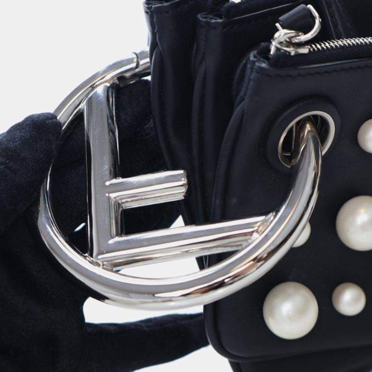 Pre Owned Fendi Triplette Pearl Pouch