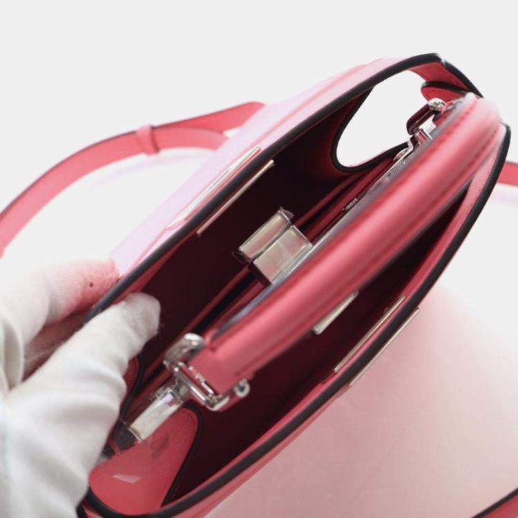 Pre Owned Fendi Petite Lambskin Peekaboo ISeeU