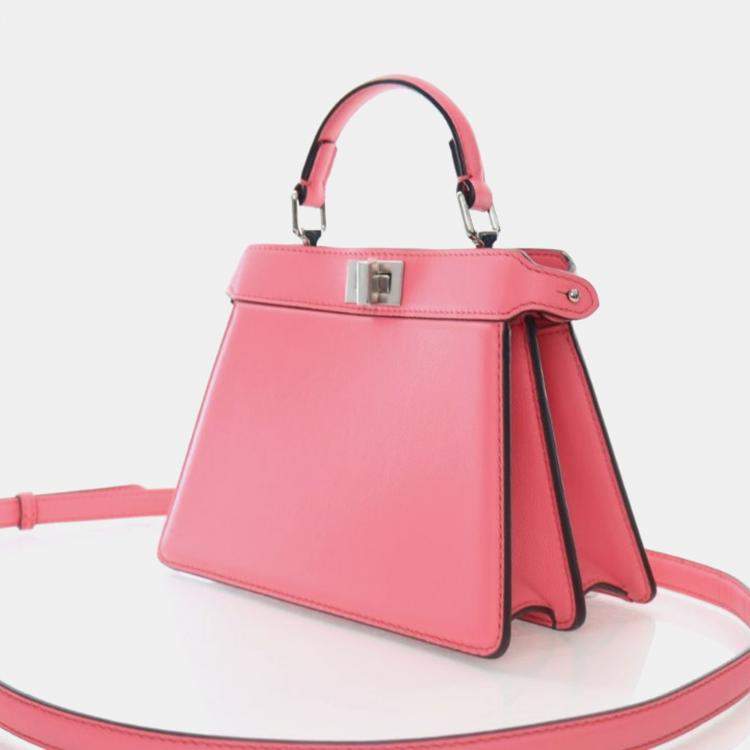 Pre Owned Fendi Petite Lambskin Peekaboo ISeeU