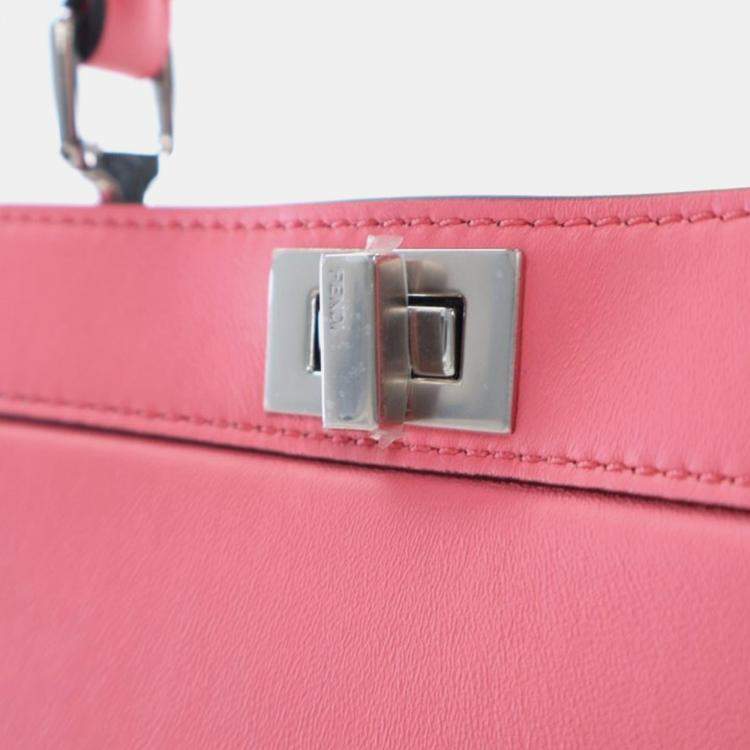 Pre Owned Fendi Petite Lambskin Peekaboo ISeeU