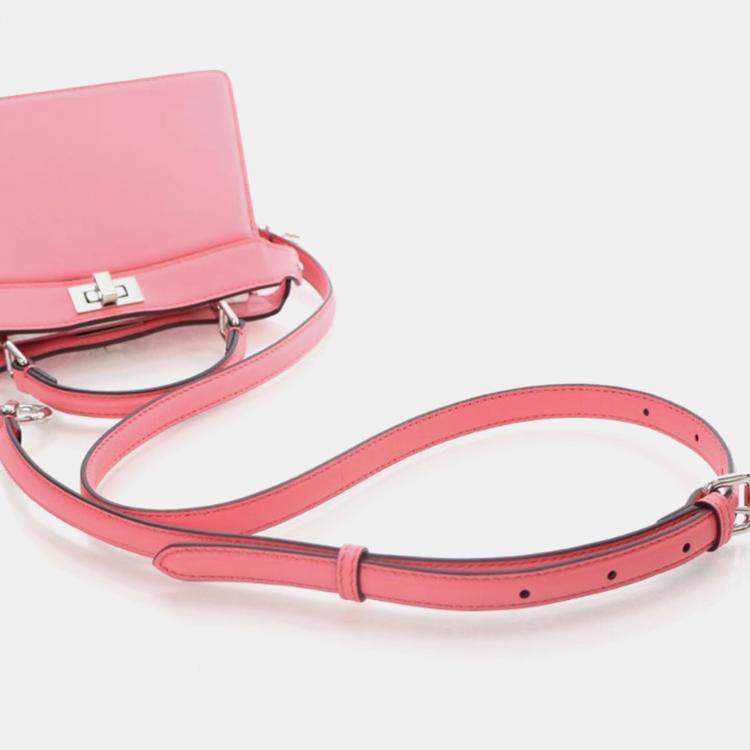 Pre Owned Fendi Petite Lambskin Peekaboo ISeeU