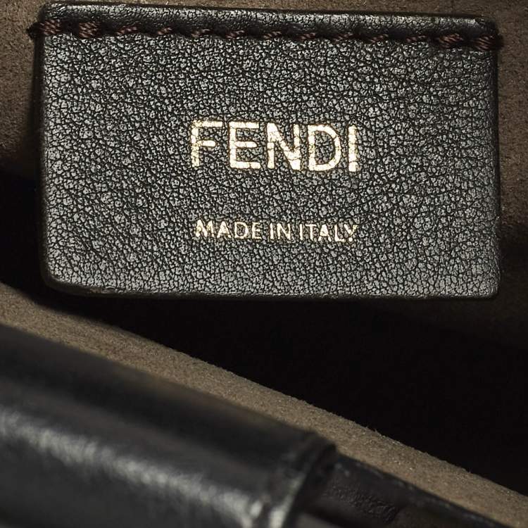 Pre Owned Fendi Runaway Small Zucca Coated Canvas and Leather Tote 