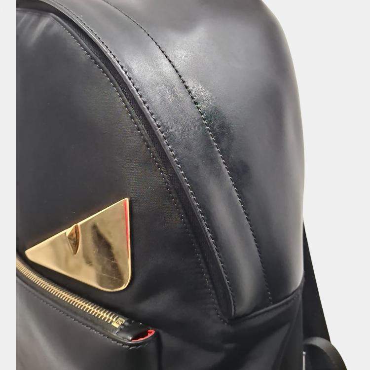 Pre Owned Fendi Monster Bac Nylon Blackpack