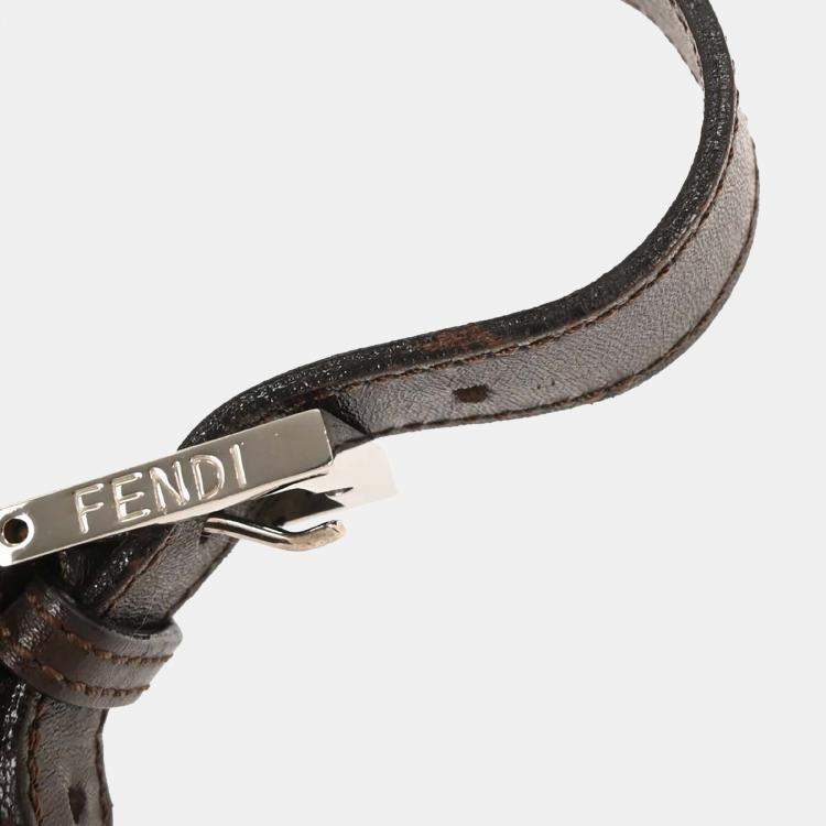 Pre Owned Fendi Brown Zucca Baguette Handbag