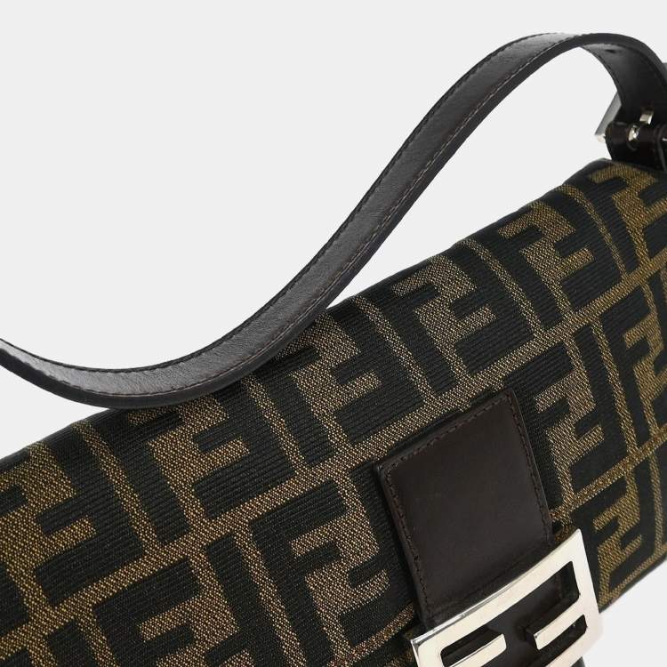 Pre Owned Fendi Brown Zucca Baguette Handbag