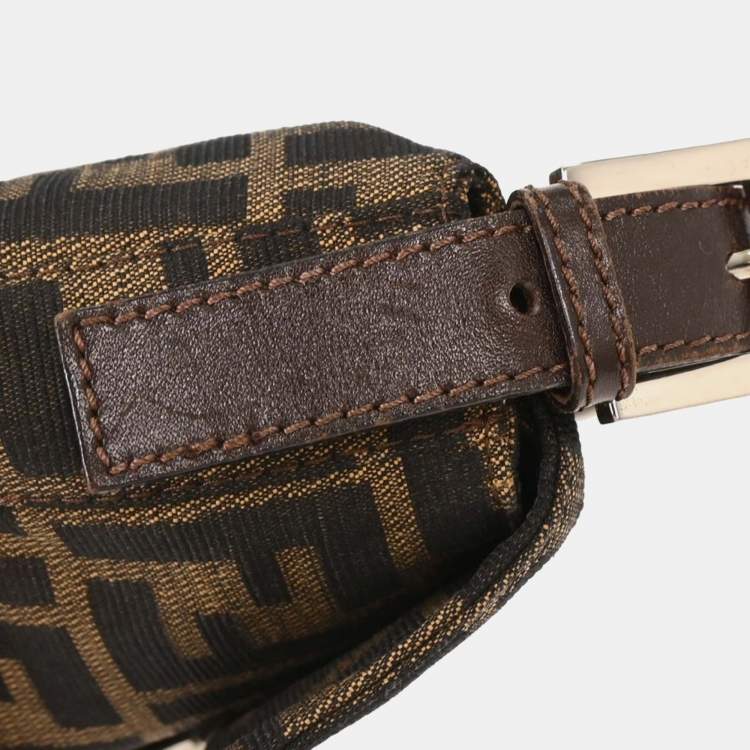 Pre Owned Fendi Brown Zucca Baguette Handbag