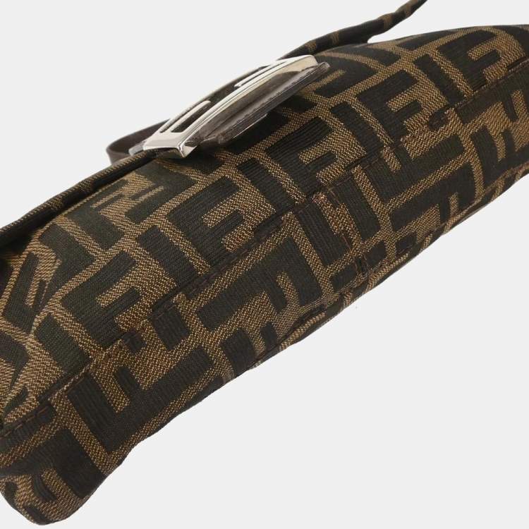 Pre Owned Fendi Brown Zucca Baguette Handbag
