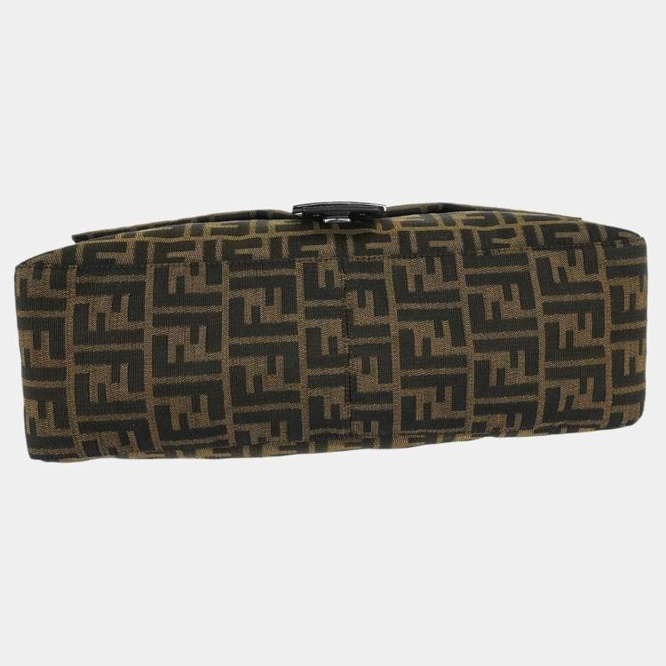 Pre Owned Fendi Mamma Brown Zucca Canvas Shoulder Bag