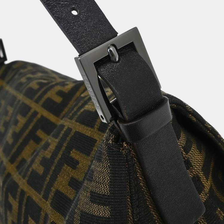 Pre Owned Fendi Mamma Brown Zucca Canvas Shoulder Bag