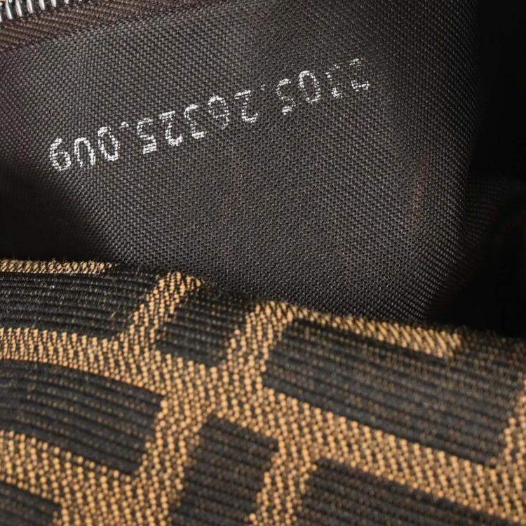 Pre Owned Fendi Zucca Mamma Baguette Brown Canvas Shoulder Bag