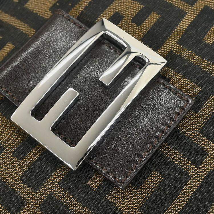 Pre Owned Fendi Zucca Brown Canvas Shoulder Bag