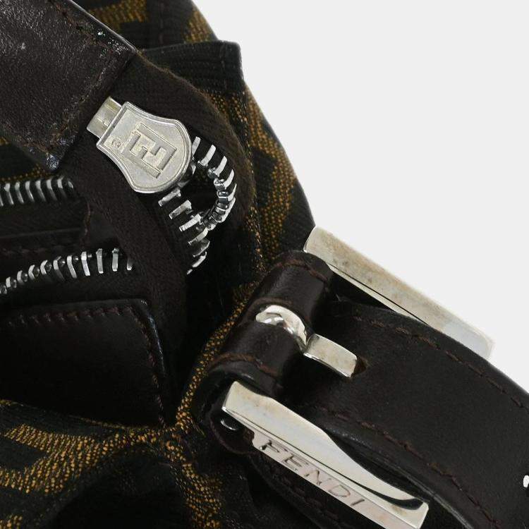 Pre Owned Fendi Zucca Brown Canvas Shoulder Bag