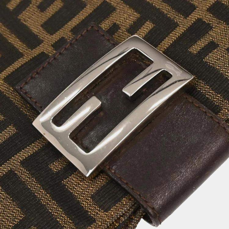 مملوكة مسبقًا Fendi Zucca Brown Black Canvas Hobo Bag