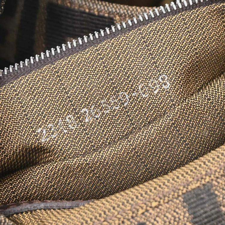 مملوكة مسبقًا Fendi Zucca Brown Black Canvas Hobo Bag