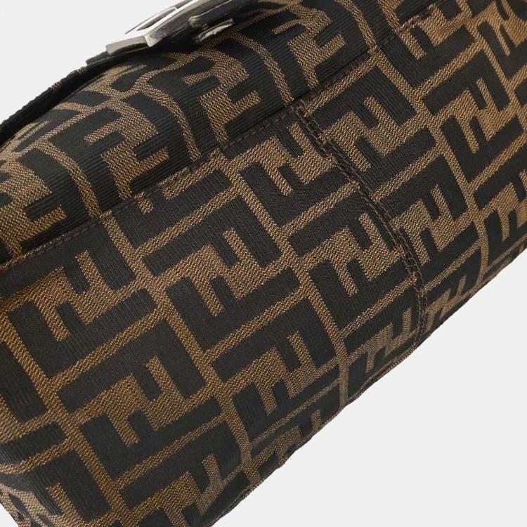 مملوكة مسبقًا Fendi Zucca Mamma Baguette Brown Canvas Shoulder Bag