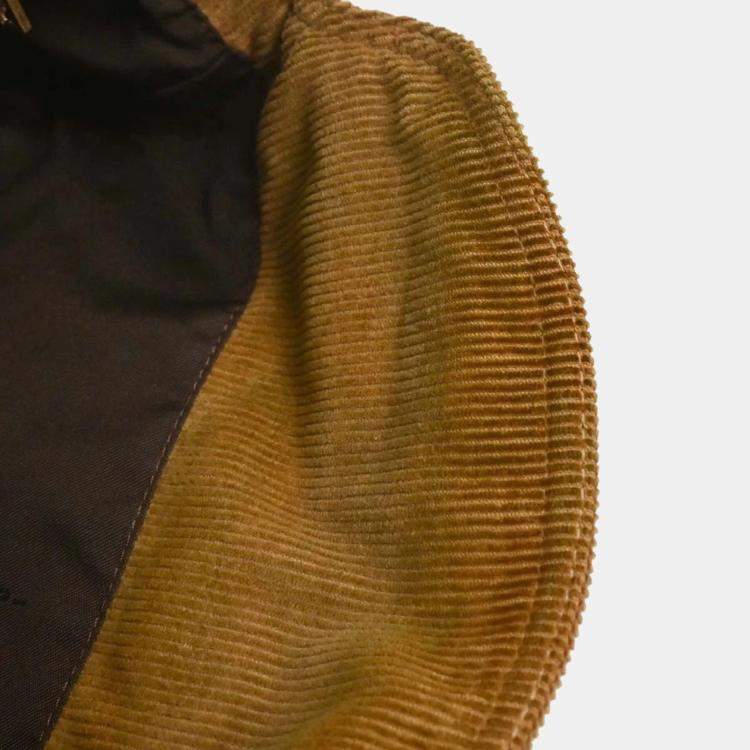 Pre Owned Fendi Brown Corduroy Shoulder Bag