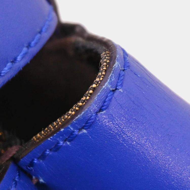 مملوكة مسبقًا Fendi Peekaboo Fit Blue Calfskin Leather Top Handle Bag