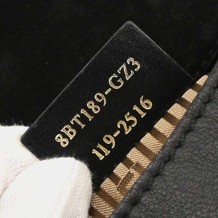 Pre Owned Fendi Anna Black Leather Top Handle Bag