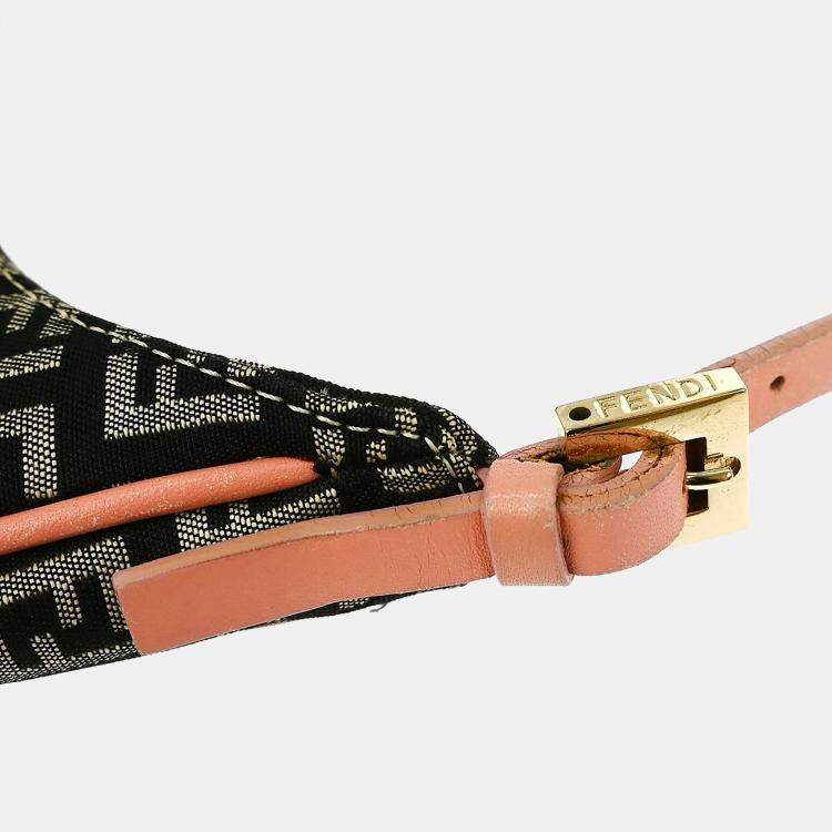 Pre Owned Fendi Black Zucchino Handbag