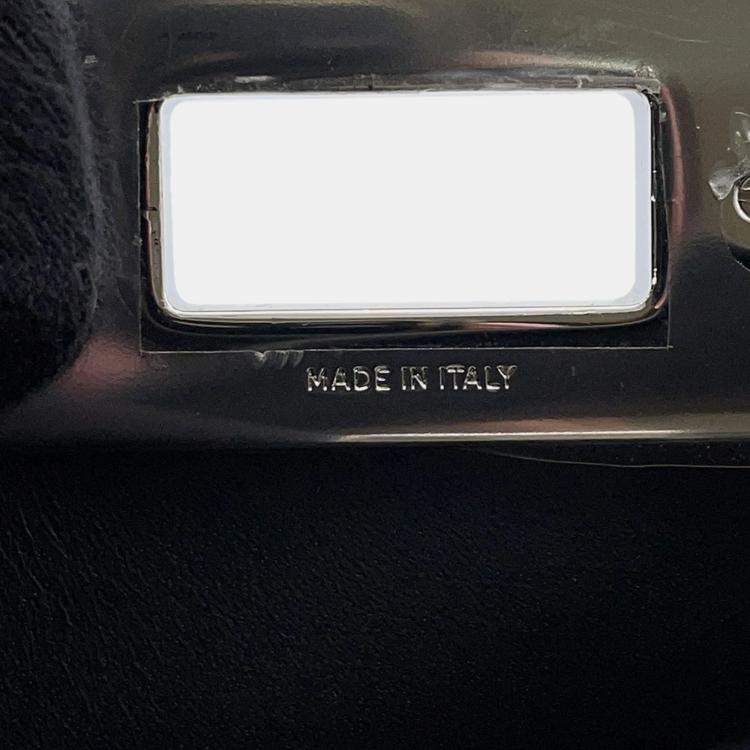 Pre Owned Fendi Peekaboo Iseeu Mini Leather Handbag Black