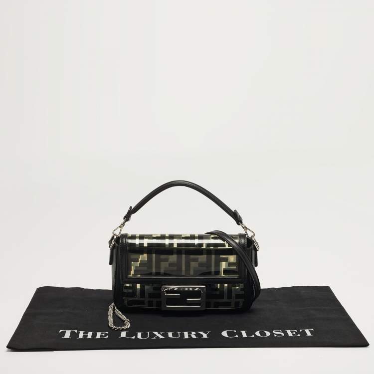 مملوكة مسبقًا Fendi Baguette Mini Black/Clear PVC and Leather Bag