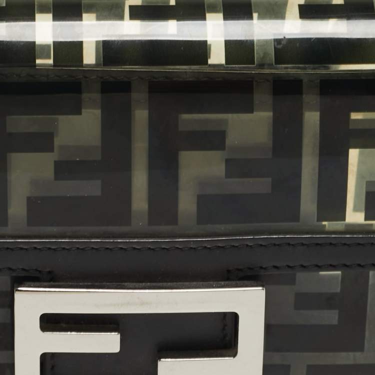 مملوكة مسبقًا Fendi Baguette Mini Black/Clear PVC and Leather Bag