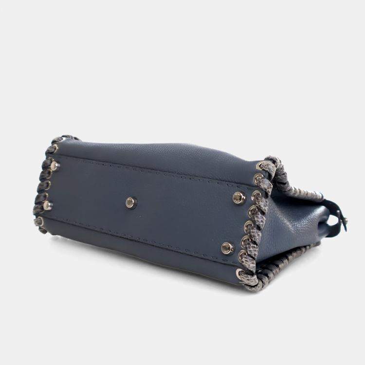 Pre Owned Fendi Medium Calfskin Lace Up Peekaboo ISeeYou