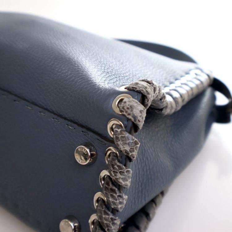 Pre Owned Fendi Medium Calfskin Lace Up Peekaboo ISeeYou