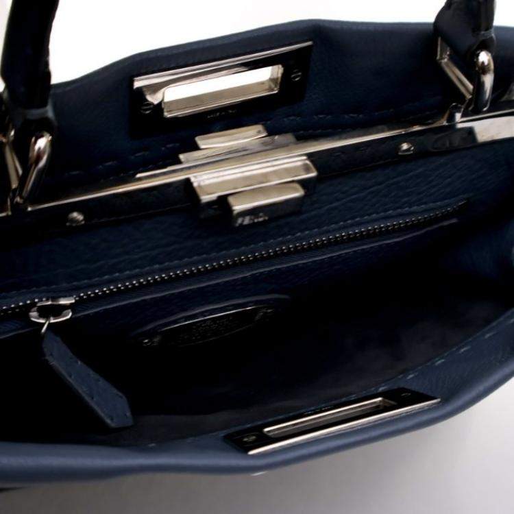 Pre Owned Fendi Medium Calfskin Lace Up Peekaboo ISeeYou