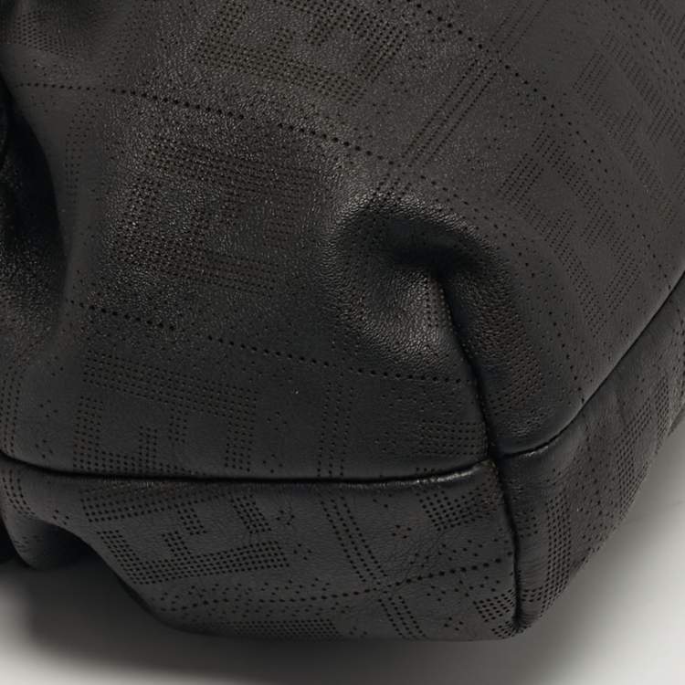 مملوكة مسبقًا Fendi Chef Choco Brown FF Perforated Leather Shoulder Bag