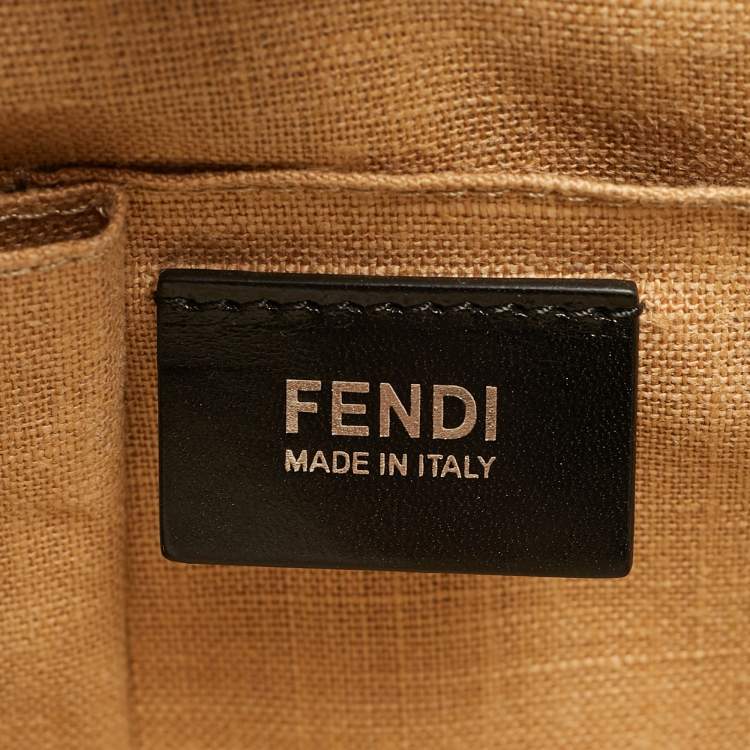 مملوكة مسبقًا Fendi 2Jours Medium Tricolor Printed Calf hair and patent Leather 2Jours Tote