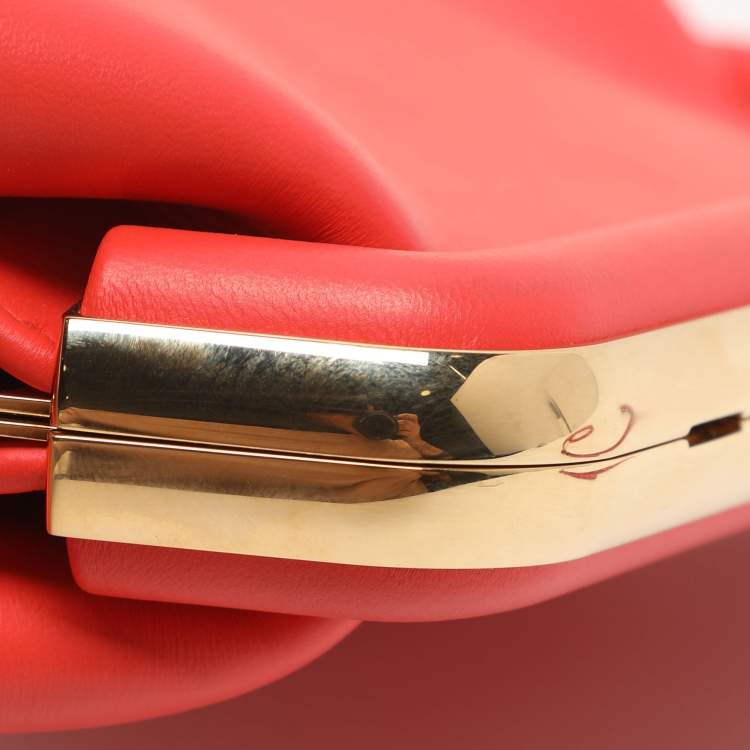Pre Owned Fendi Fendi First Small Red Leather Clutches