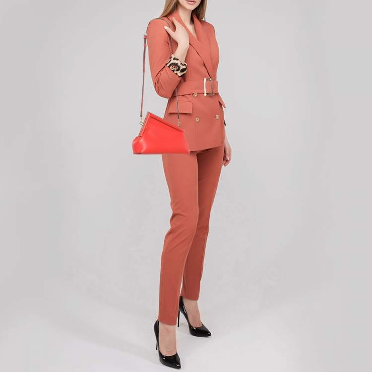 Pre Owned Fendi Fendi First Small Red Leather Clutches