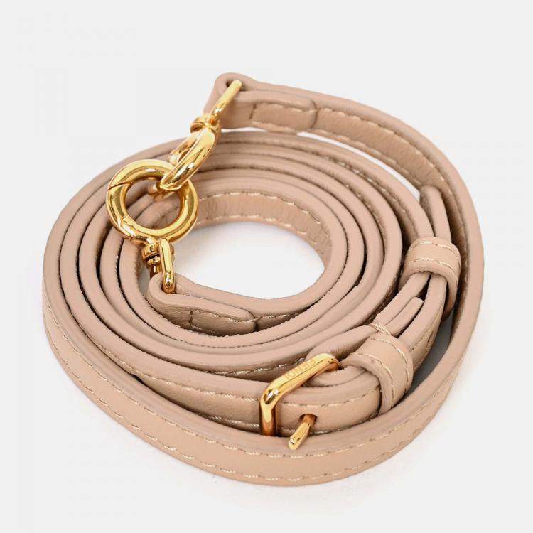 Pre Owned Fendi Pink Shearling Small First Clutch with Strap