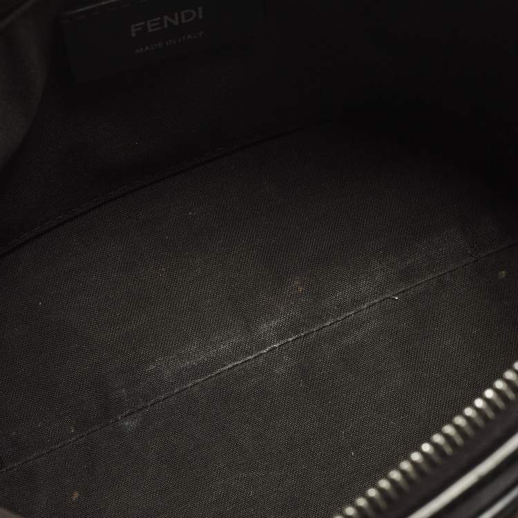 Pre Owned Fendi By The Way Mini Black/Brown Leather Crossbody Bag