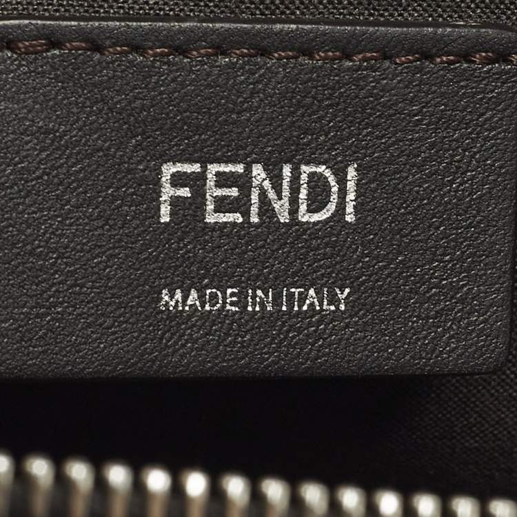 Pre Owned Fendi By The Way Mini Black/Brown Leather Crossbody Bag